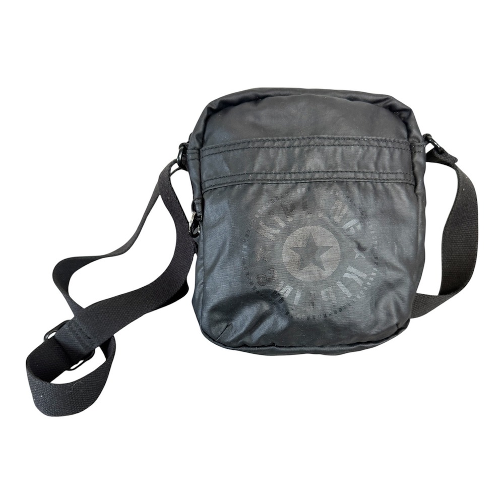 Kipling Hisa Black Coated Nylon‎ Crossbody Bag Monkey Keychain Messenger Bag